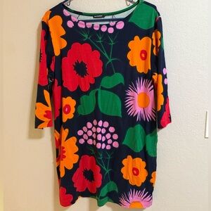 Marimekko Bold Floral Tunic Dress – Size L